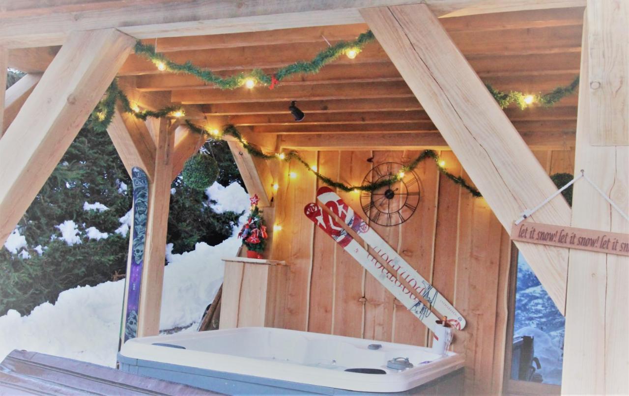 Chalet Miravidi, Montchavin-La Plagne, Jacuzzi & Sauna Buitenkant foto
