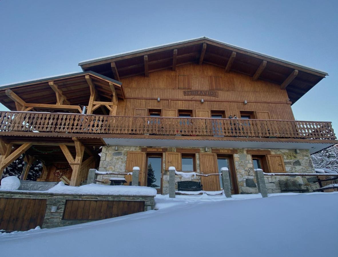 Chalet Miravidi, Montchavin-La Plagne, Jacuzzi & Sauna Buitenkant foto